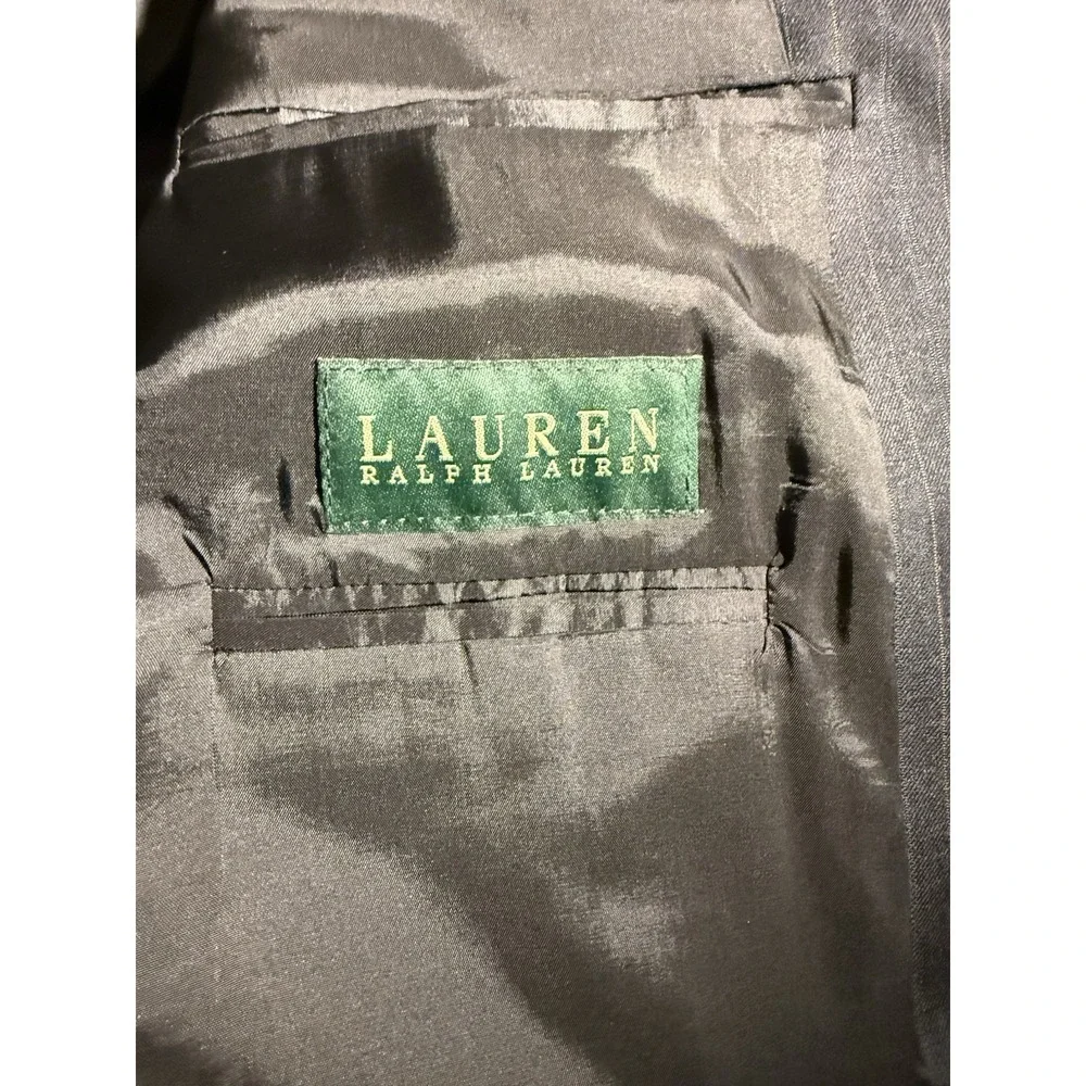 Lauren Ralph Lauren Men's 44R Gray Pinstripe Wool Cashmere Sport‎ Coat Blazer